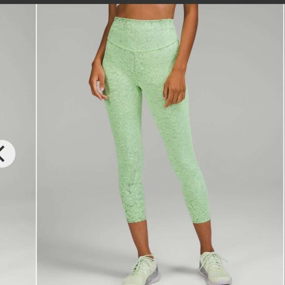 Lululemon Base Pace high rise waist running tights leggings 25” grit green 0 - Picture 5 of 10